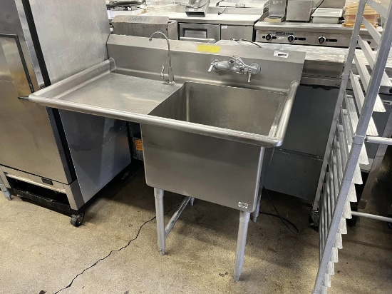 21” x 21” Basin Prep Sink w/Left Drain Board