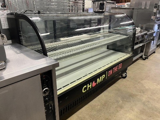 True 77” Curved Glass Refrigerated Display Case