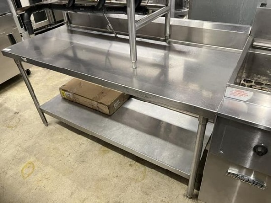 ALL Stainless Steel 66” x 30” Worktop Table w/Backsplash