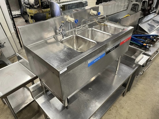 FSC 48” x 24” 3 Basin Back Bar Sink