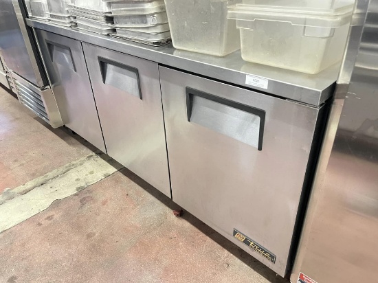 True 72” 3 Door Worktop Refrigerator
