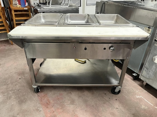 All S.S 3 Compartment Gas Steam Table