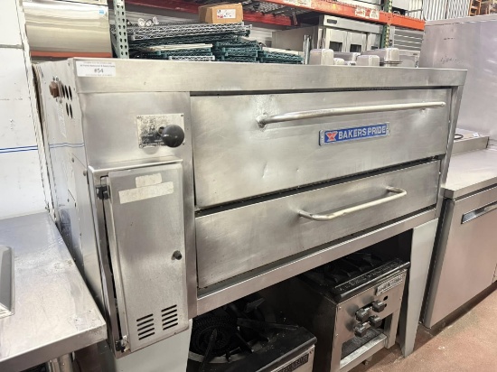 BakersPride Single Deck Gas Pizza Oven 57” W x 42 1/2” D x 55 1/4” H