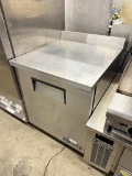 True 27” Single Door Worktop Refrigerator w/Backsplash