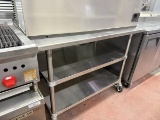 ALL STAINLESS STEEL Worktable on Casters 48” W x 30” D x 36” H