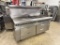 Imperial 72” Combination Range 36” Thermostatic Griddle & Grooved Griddle, 4 Drawer Refrig Chef Base
