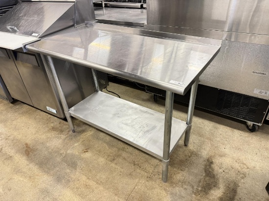 48” x 24” Stainless Steel Worktable w/Galvanized Bottom Shelf