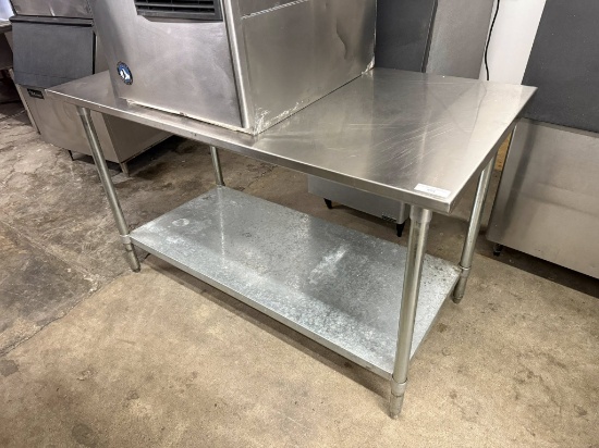 60” W x 30” D Worktop Table w/Galvanozed Bottom Shelf