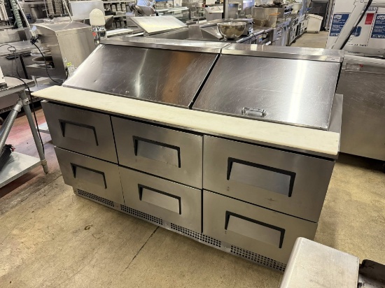 True 72” 6 Drawer Sandwich Prep Table