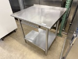 All Stainless Steel Worktable 36” x 30” w/Drawer