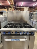 Imperial 6 Burner Gas Range w/Oven Below