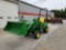 JOHN DEERE MODEL 1023E-4 ROPS TRACTOR W/ QA LOADER & BUCKET, JOYSTICK LOADER VALVE,