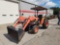 KUBOTA B8200-4 ROPS TRACTOR W/ CANOPY W/ QA LOADER, 48