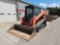 KUBOTA MODEL SVL95-2S CAB SKID STEER, HYDRAULIC QUICK COUPLER,HIGH FLOW, RADIO, AIR & HEAT, BLUE