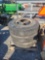 3- DUNLOP 10.00-R20 RADIAL TIRES W/ 10 LUG RIMS (3X=$)