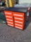 UNUSED DIGGIT TOOL CABINET W/ 10 DRAWERS ON WHEELS ORANGE & BLACK
