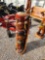 3' TEAKWOOD 3 HEADED INDIAN TOTEM POLE