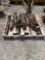 PALLET OF PTO SHAFTS, HYDRAULIC CYLINDER & HOSES, SWAYBAR, CROSS DRAWBAR (1 MONEY)