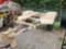 ONE AXLE HEAVY DUTY TRAILER W/ BRAKES W/ PINTLE HITCH & TRUCK PINTLE HITCH (NO TITLE)