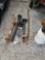IMPLEMENT JACK, PTO SHAFT, PAIR OF ADJUSTABLE SWAY BARS, SLIP CLUTCH & CHAIN W/ SWIVEL. (ALL FOR ONE