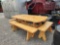 WHITE PINE 12 PERSON TABLE W/ BENCHES