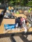 PALLET W/ ELECTRIC YARD TOOLS & HART SHOP VAC