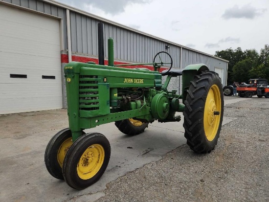 JOHN DEERE MODEL B TRI-CYCLE NON ROPS TRACTOR, PTO, DRAWBAR, 6X2 HAND CLUTCH TRANSMISSION SN#171726