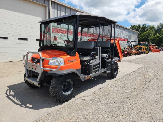KUBOTA RTV1140 4WD UTILITY VEHICLE W/ WINDSHIELD, GRILLGUARD, CANOPY, 4 SEATER, W/ HYDRAULIC DUMP,