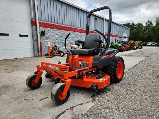KUBOTA MODEL Z122EBR ROPS ZERO TURN W/ 48" DECK, CLOCK SHOWS 673HRS, BRIGGS & STRATTON GAS ENGINE
