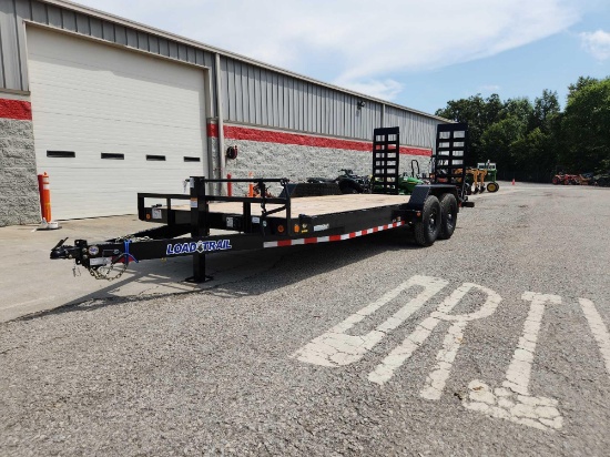 2024 UNUSED LOADTRAIL 83"X20' 14KLBS TAG-A-LONG TRAILER W/ RAMPS, HEAVY DUTY JACK AND 2 BRAKE AXLE