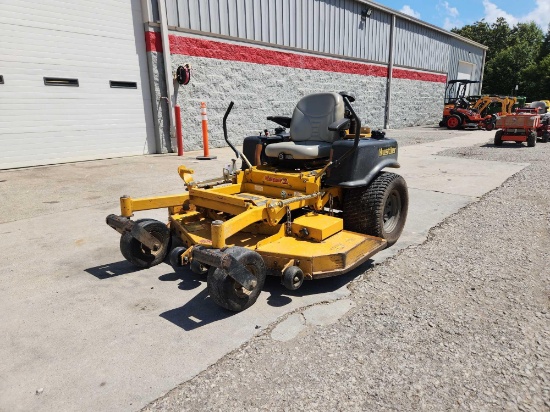 HUSTLER SUPER-Z ZERO TURN MOWER W/ 60" REAR DISCHARGE DECK GAS ENGINE CLOCK SHOWS 1761 HOURS