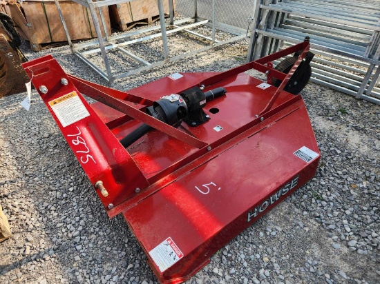 HOWSE MODEL 500 5' 3PT ROTARY CUTTER W/ 45HP GEARBOX & SHEARPIN SN#0125130104
