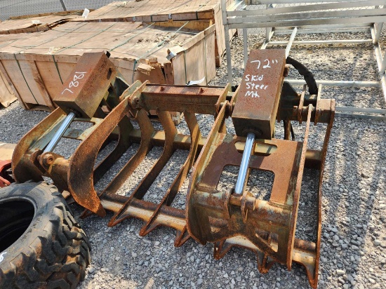 PRO-TECH ATTACHEMNT 72" EXTREME DUTY DOUBLE CYLINDER GRAPPLE SN#3674