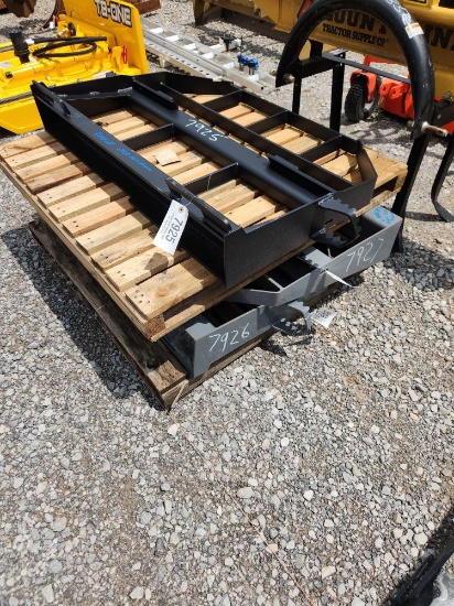 2K LBS PALLET FORK FRAME SKID STEER QUICK ATTACH (FRAME ONLY)