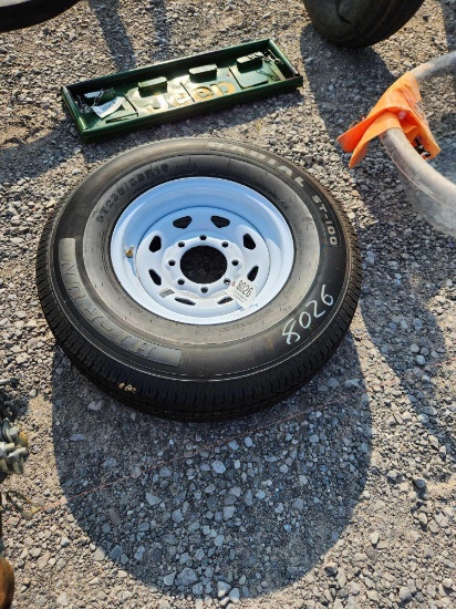 235/85R16 14 PLY TIRE W/ 8 LUG RIM