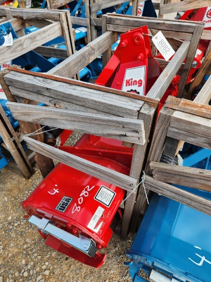 KING KUTTER UNUSED 4' 3PT ROTARY TILLER W/ SLIP CLUTCH (RED)
