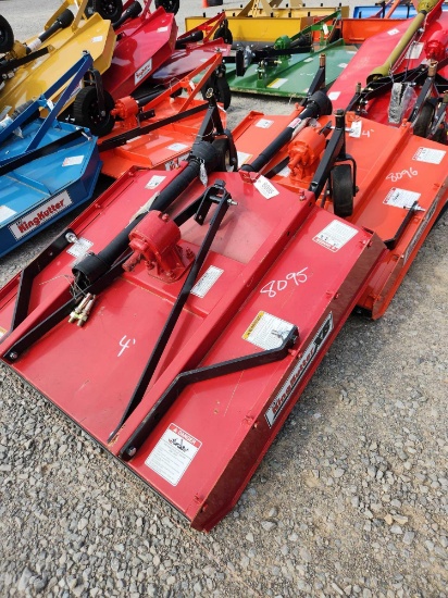KING KUTTER UNUSED XB DUAL TAIL WHEEL 4' 3PT ROTARY CUTTER, 45HP GEARBOX, SHEARPIN (RED)