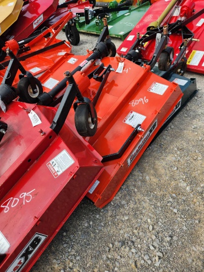 KING KUTTER UNUSED XB DUAL TAIL WHEEL 4' 3PT ROTARY CUTTER, 45HP GEARBOX, SHEARPIN (ORANGE)