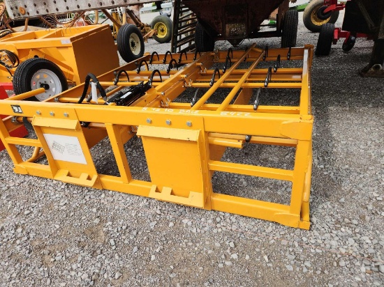 LANDHONOR MODEL HAG-12-24Q SKID STEER MOUNT HAY BALE GRAB 8 TO 10 BALE SN# HL-00182
