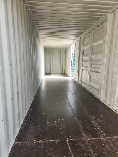 40'LX90"WX106"T CONTAINER W/ 4 SIDE DOORS & 1 END DOOR