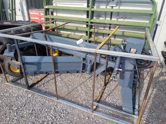 UNUSED DIGGIT SKID STEER 98" HYDRAULIC GRADER ANGLE BLADE W/ GAUGE WHEELS & HOSE