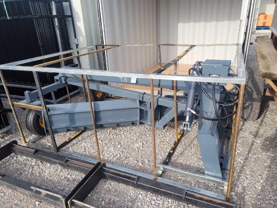 UNUSED DIGGIT SKID STEER 98" HYDRAULIC GRADER ANGLE BLADE W/ GAUGE WHEELS & HOSE