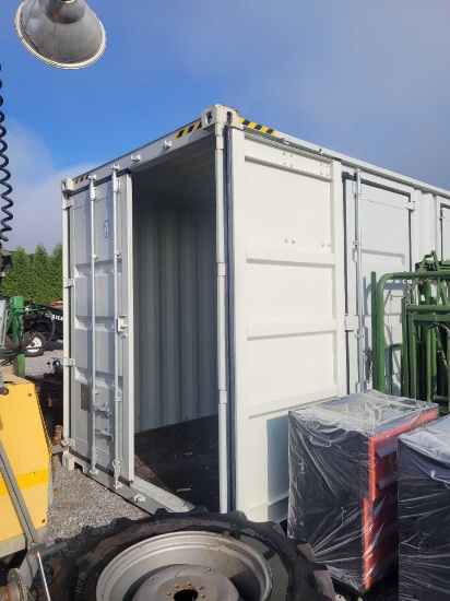 88"W X 40'L X 100"T CONTAINER W/ 4 SIDE DOORS & 1 END DOOR