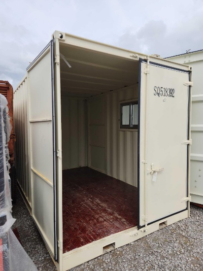 82"W X 11'6"LX87"T CONTAINER W/ SIDE DOOR & WINDOW