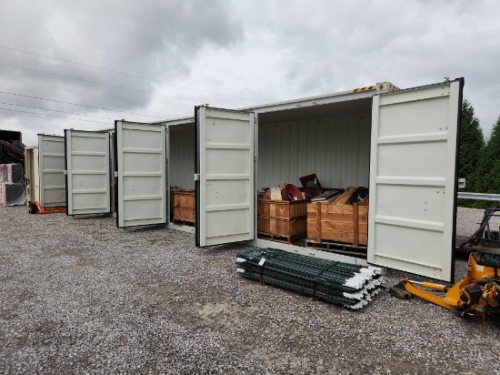 90"W X 40'L X 102"T CONTAINER W/ 4 SIDE DOORS & 1 END DOOR