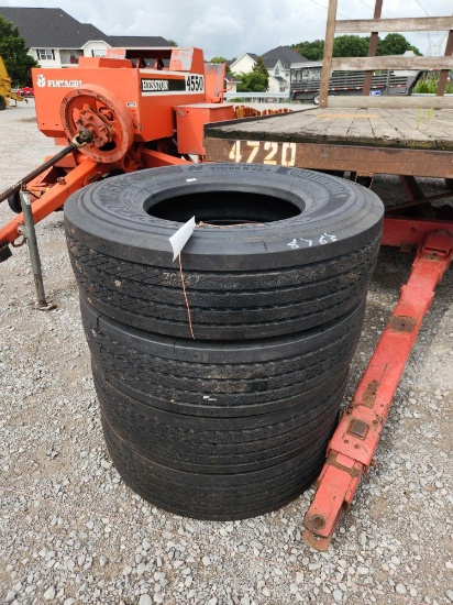 4- CONTINENTAL 315-80R22.5 RADIAL LOAD RANGE L TRUCK TIRES UNUSED (4X=$)
