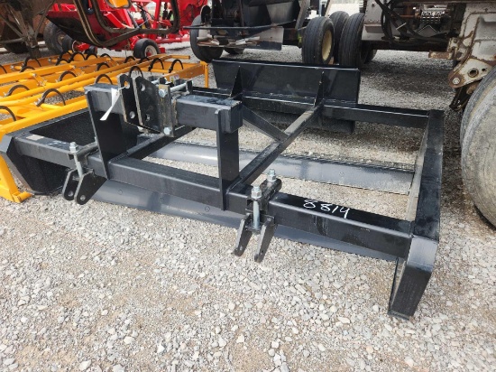 UNUSED AMERICA INDUSTRIAS MODEL SK7 SKID STEER OR 3PT 7' DOUBLE BLADE GRADER SN#2023663