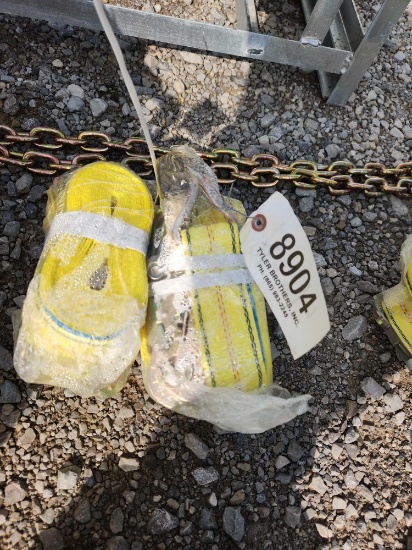 4- 2"X27' STRAP W/ RACHET (4X=$) UNUSED