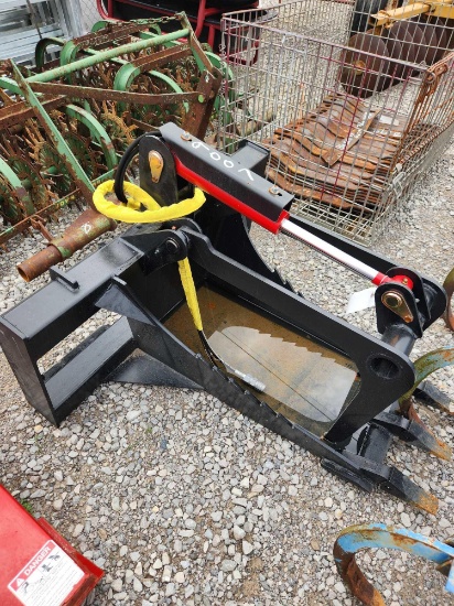 UNUSED MID STATE SKID STEER EXTREME DUTY STUMP W/ GRAPPLE W/ HOSES & FITTTINGS