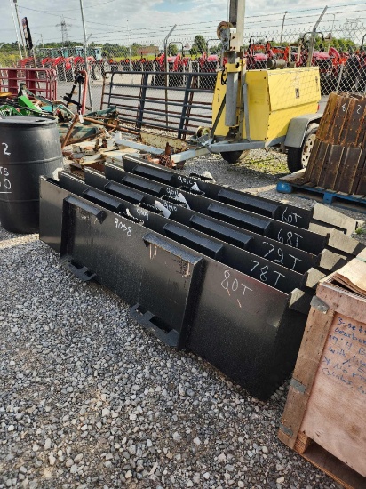 UNUSED MID STATE SKID STEER 78" LOW PROFILE BUCKET W/ TEETH